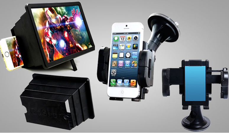 1 3D Mobile Screen Magnifier (Enlarger) + 1 Car Mobile Holder