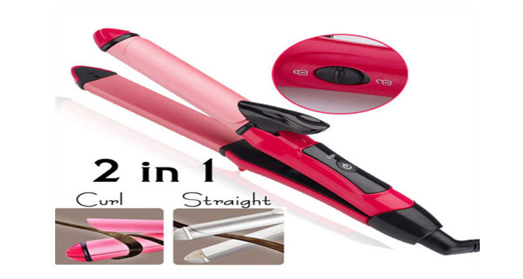 Nova 2 in 1 Essential Straightener and Curler Pink - With Free Home DELIVERY